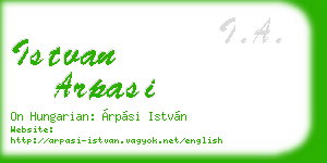 istvan arpasi business card